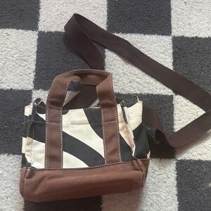Urban Outfitters Mini Tote Crossbody in Brown, Black, Cream